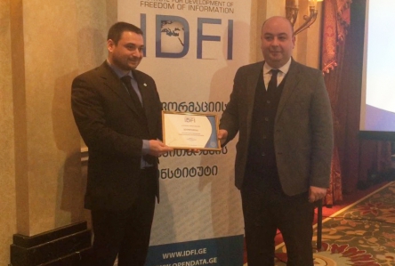 IDFI awarded State Audit Office for ensuring 2015 proactive disclosure of public information